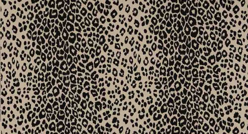 Papier peint emblématique à imprimé léopard en ébène et naturel de Schumacher