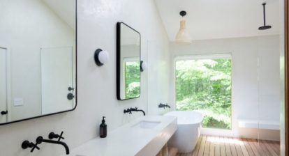 eco friendly bathroom with wetroom